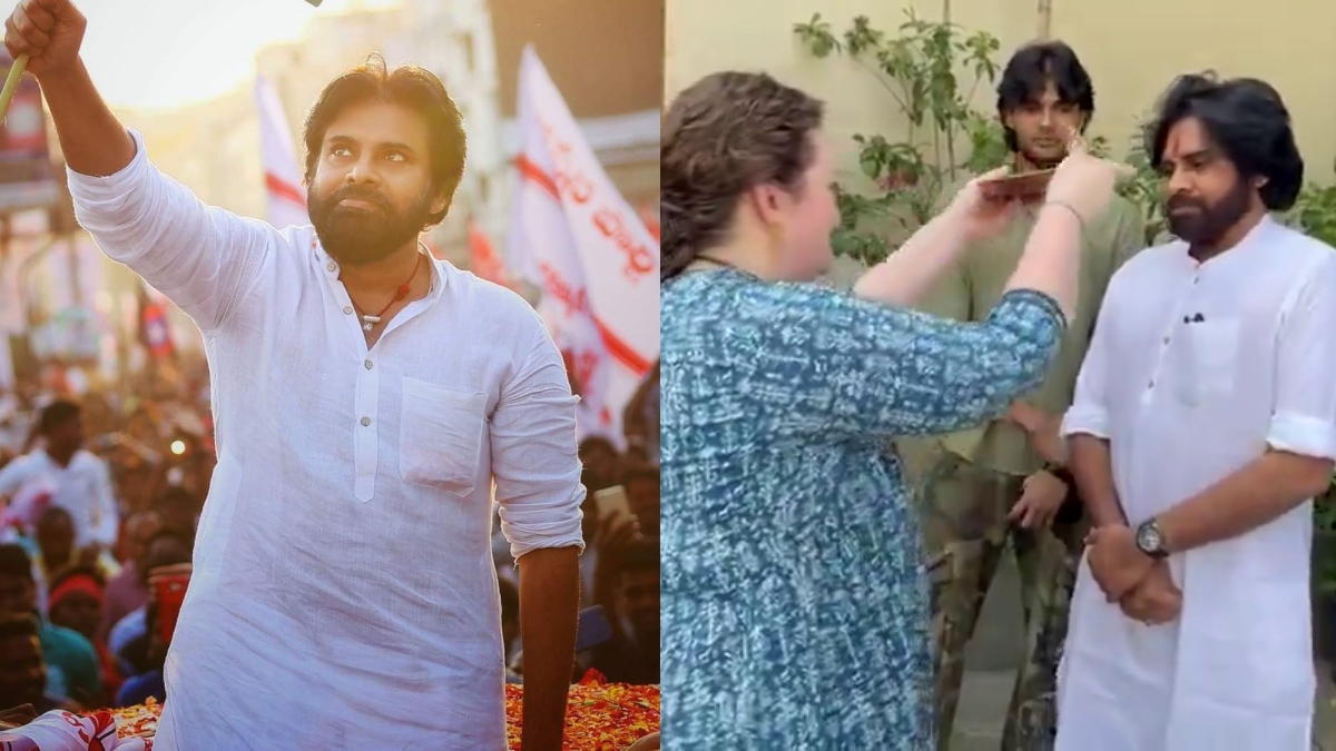 pawan-kalyan-wife-anna-lezhneva-performs-aarti-of-him-after-andhra-pradesh-polls-win-watch-viral-video